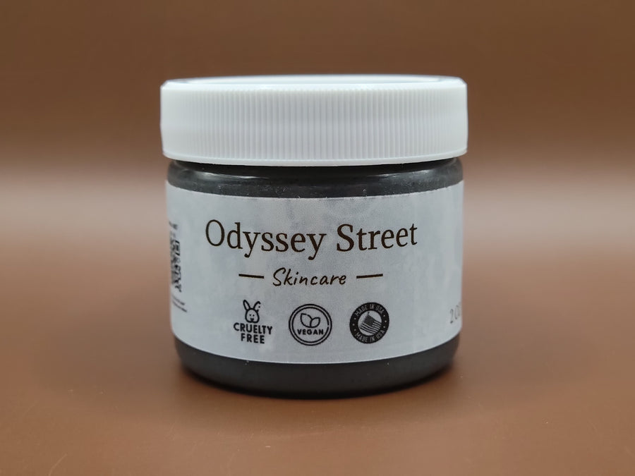 Active Charcoal Dextox Body Scrub | Deep Cleansing with Organic Aloe, Olive Exfoliant, and Kaolin Clay - Odyssey Street