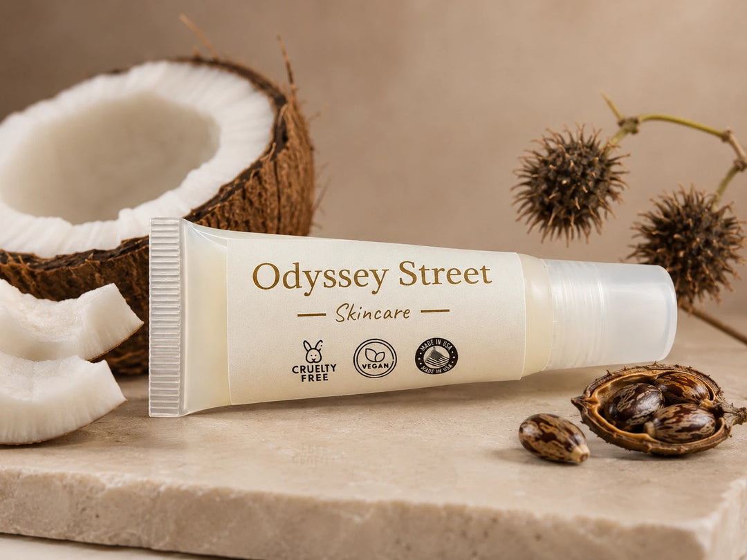 Organic Coconut Lip Moisturizer | Organic Castor & Vitamin E With Vanilla & Unflavored