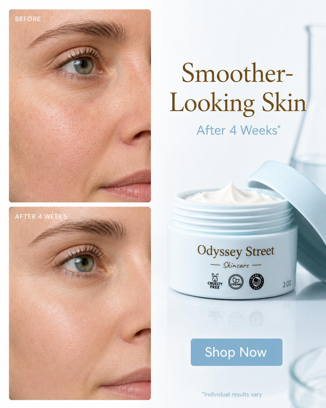 Retinol Cream Anti-Aging - Without Irritation, Moisturizes & Reduces Pores